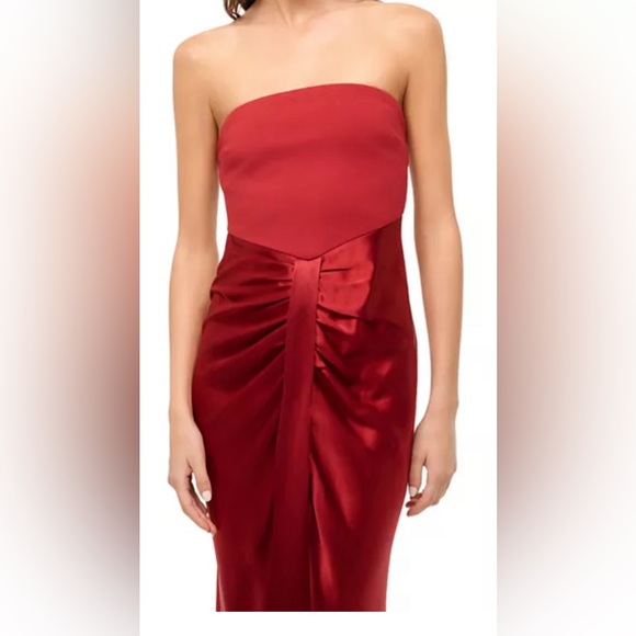 Staud Wayfaring Mixed Media Midi Dress - Picture 2 of 4